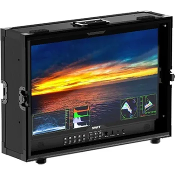 Studiový monitor SWIT FM-U245HDR | Profesionální 24" UHD HDR field monitor s vysokým jasem, 4× 12G-SDI, nulovou latencí, automatickou AI kalibrací, včetně flight case a VESA stativového adaptéru