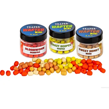 Návnadová surovina Traper Wafter mini Method Feeder 6mm -15 g Příchuť: Vanilka