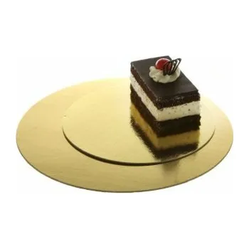 Podložka pod dort kulatá zlatá pr.30 cm - 100 ks