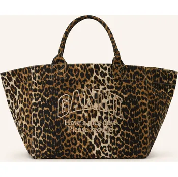 Kabelka Ganni Dámská Nákupní Taška Xxl, hnědá / béžová / černá, one size