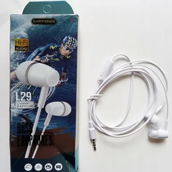 Sluchátka Drátová Sluchátka Do uší Mikrofon Bass Dynamic Aerphone Bílá