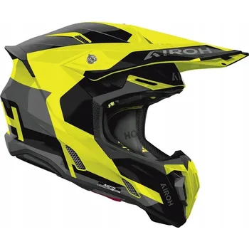 Helma na motorku Přilba na motokros, čtyřkolku, ENDURO AIROH TWIST 3 Fancy Yellow Gloss S