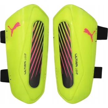 Fotbalový chránič Chrániče holení Puma Ultra Light Strap vel. M žluté