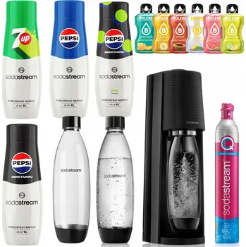 Výrobník sody Rodinná sada Sodastream černá