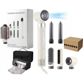 Fén VÝKONNÝ FÉN KULMOVAČ 6V1 NA VLASY 1400W S IONIZACÍ, 3 RYCHLOSTI REGULACE