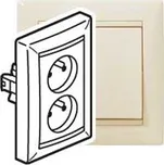 Zásuvka Valena, dvojnásobná, 2x 2P+T, béžová Legrand