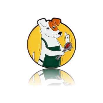 Příslušenství pro přípravu kávy Pinbox - Lesní barista - kovová brož