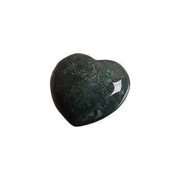 Drahý kámen Mechový achát, srdce 40 mm