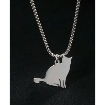 Řetízek Náhrdelník a přívěsek kočka