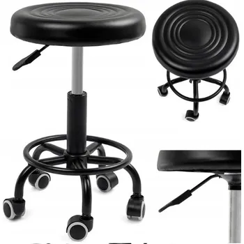 Barová židle BAROVÁ ŽIDLE STOLIČKA ŽIDLE OTOČNÁ NA KOLEČKÁCH ODOLNÁ MODERNÍ KOSMETICKÁ