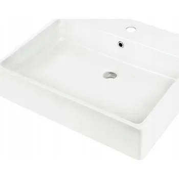 Umyvadlo Umyvadlo na desku obdélníkové Deante Temisto 50 cm bílé