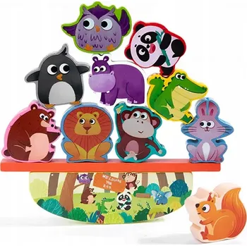 ostatní stavebnice STAVEBNICE EDUKAČNÍ KOSTKY BALANCOVACÍ ZVÍŘÁTKA ZOO ROVNOVÁHA