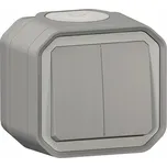 Nový vypínač svíčkový Plexo, nástěnný Šedý Legrand 069714L