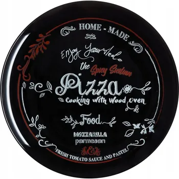 Talíř SKLENĚNÝ TALÍŘ NA PIZZU ČERNÝ 32 cm LUMINARC PIZZA