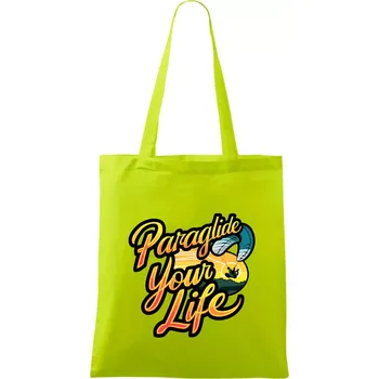 Paraglide your life - Taška bavlněná - 42 x 38 cm ( Limetková )