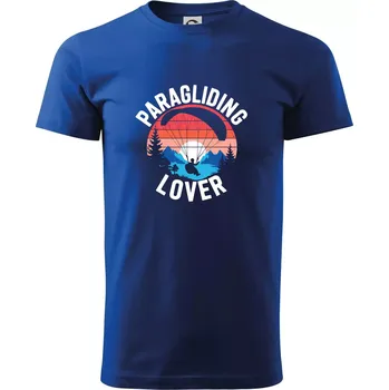 Pánské tričko Paragliding lover - Triko extra velké (5-8XL) - 7XL ( Královská modrá )