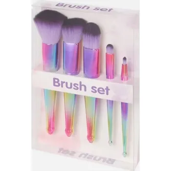 Kosmetický štětec Štětce na make-up Duhové Sada 5 ks
