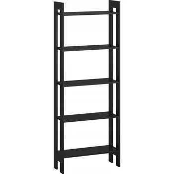 Knihovna Regál GLmeble Žebřík 62 cm x 165,5 cm x 24 cm černý