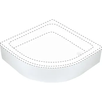 Sprchová vanička Zástěna sprchové vaničky Deante Plus II půlkruhová 90 x 90 cm