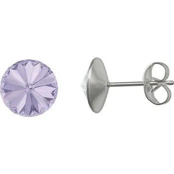 Náušnice NUBIS® Ocelové náušnice Crystals from Swarovski® 6mm, VIOLET - NU003-VI