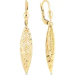 Lillian Vassago Zlaté visací náušnice s listy LLV06-GER289