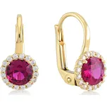 Lillian Vassago Zlaté patentové náušnice s barevnými a čirými