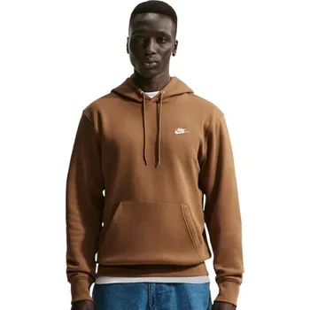 Pánská mikina Pánská mikina přes hlavu Nike CLUB hnědá FN3859-270 - 3XL | UK 7,5 | US 10