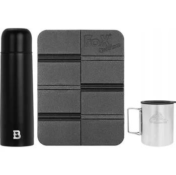 Termoska Termoska Badger Outdoor Termoska Liquid 750 ml + hrnek + podložka 0,75 l černá