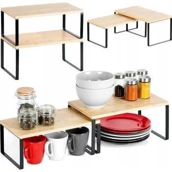 police BAMBUSOVÁ KUCHYŇSKÁ POLICE NA PRACOVNÍ DESKU ORGANIZÉR NA KOŘENÍ HRNÍČKY LOFT 2ks