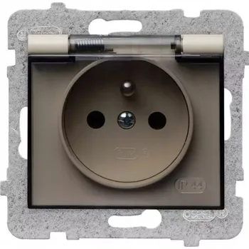 Elektrická zásuvka Elektrická zásuvka s klapkou IP44 nástěnná Polmark SIGMA béžová GPH-1DZ/m