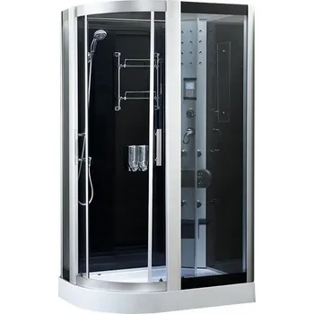 Sprchový kout Hydrosan Hydromasážní sprchový kout Monako se saunou 9914 dvoukřídlé posuvné dveře 120 x 85 cm