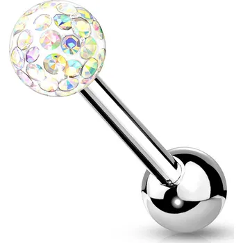 Piercing Šperky4U Piercing do jazyka Crystals from SWAROVSKI® - PJ0030-AB