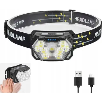 Čelovka Čelovka LED čelová svítilna s USB-C nabíjením, 2000 lumenů