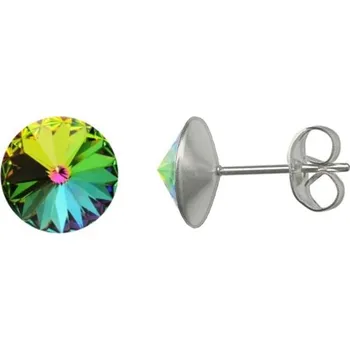 Náušnice NUBIS® Ocelové náušnice Crystals from Swarovski® 6mm, VITRAIL MEDIUM - NU003-VM