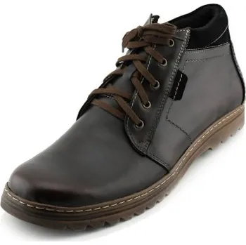 Pánská zimní obuv Nadměrná zimní obuv MW362 hnědá2 (kotníčková pánská zimní obuv)