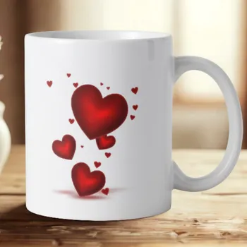 Valentýnský hrneček se srdcem – motiv dle výběru Dvojité srdce