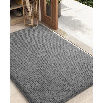 Rohožka Rohožka před dveře 80 x 120 cm Protiskluzová Absorpční Šedá