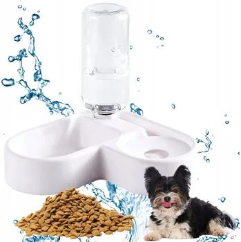 Miska pro psa Zestava dvou misek z plastu Verk Group bílá 0,5 l