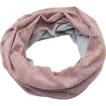 Šála Tunelová zimní šála - růžovo-šedá