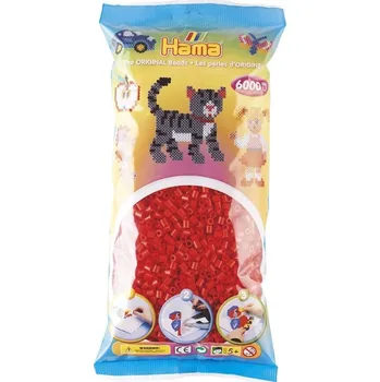 Dětské navlékací korálky HAMA MIDI 20505 Korálky červené 6 tis. (6000 ks)