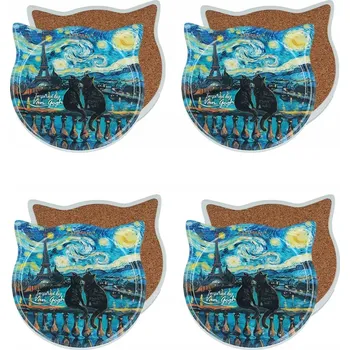 Obraz Carmani, 4x keramická podložka s oušky pod hrnek - inspirace VAN GOGH