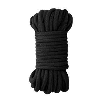 Shots Ouch! Black & White Japanese Rope 10 Meter, bavlněné lano pro bondage
