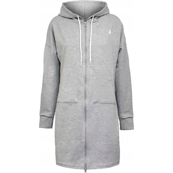 Dámská mikina Dlouhá dámská rozepínací mikina s kapucí tunika šedá Captain Mike M
