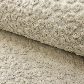 Fleece JACQUARD Flowers ecru