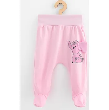 Dupačky Kojenecké bavlněné polodupačky New Baby Happy Elephant pink, vel. 62 (3-6m)