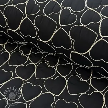Prošev EMBROIDERY Hearts black