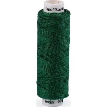 Nit Nitě lněné knoflíkové 50 m, střední, 628 zelená lesní