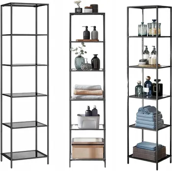 Knihovna Regál Songmics 40 cm x 177 cm x 30 cm černý