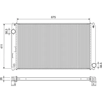 Chladič motoru Chladič, chlazení motoru VALEO 701301