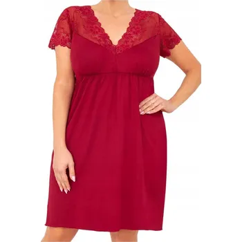 Dámská noční košile Noční košile Donna Livia Plus s krátkým rukávem pod kolena, velikost 4XL